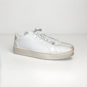 Thousand Fell Lace Up Vegan Leather Sneakers, Women's 8 (White/White)